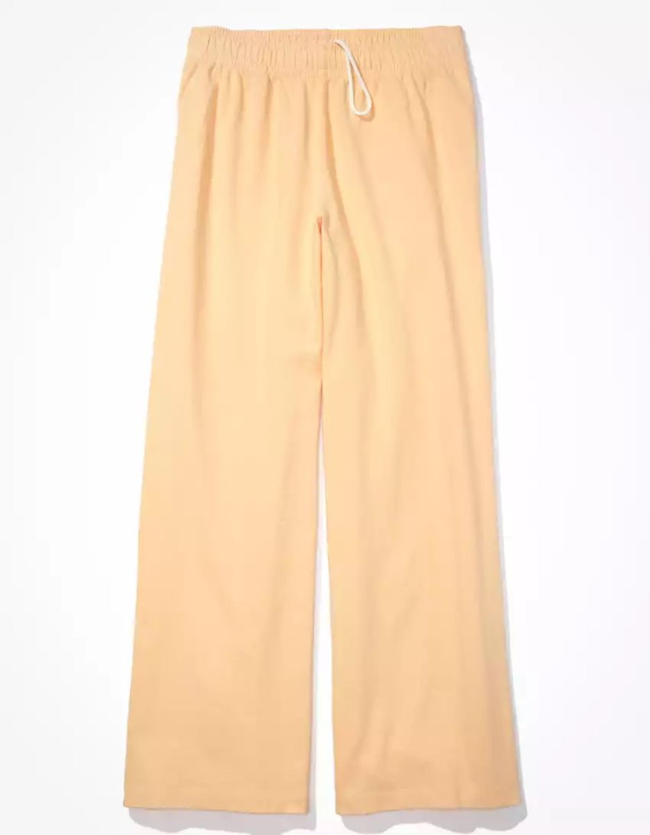 Pantalon Jogging American Eagle AE Sun Set Super High-Waisted Baggy Larges-Leg Knit Pant Orange Femme | QQA-83229234